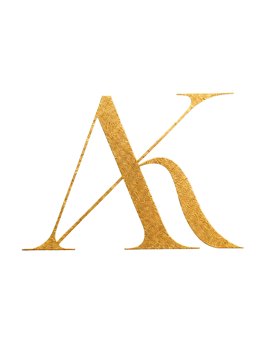 Gold AK wedding monogram